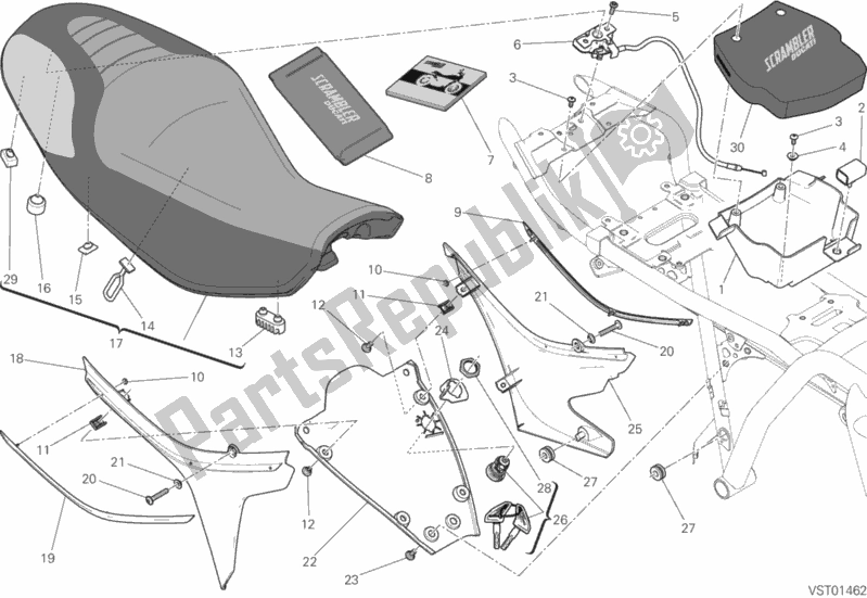 Todas las partes para Asiento de Ducati Scrambler Flat Track Thailand USA 803 2015
